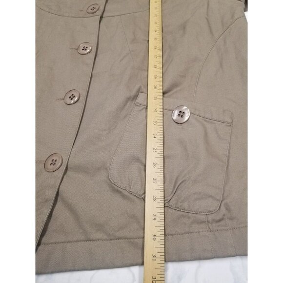willow lane Coat quilted inside‎ oversized big buttons beige  size 1x - Picture 9 of 16